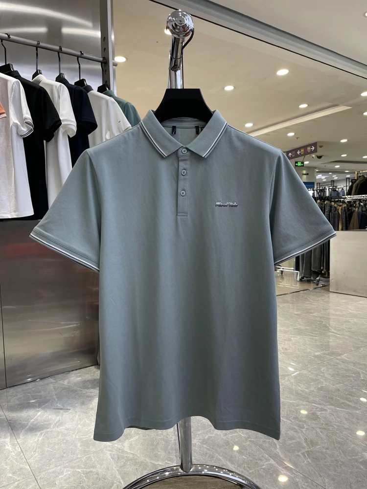 （888）精致刺绣夏季新款短袖T恤百搭舒适POLO男士品牌撤柜剪标