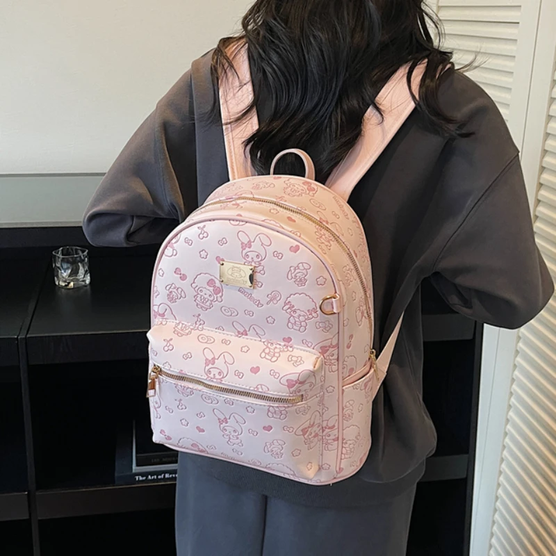 韩版卡通印花小熊双肩包高颜值休闲可爱少女学生包潮流百搭背包