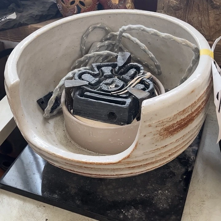 蜜安罐瓷香炉锡茶则