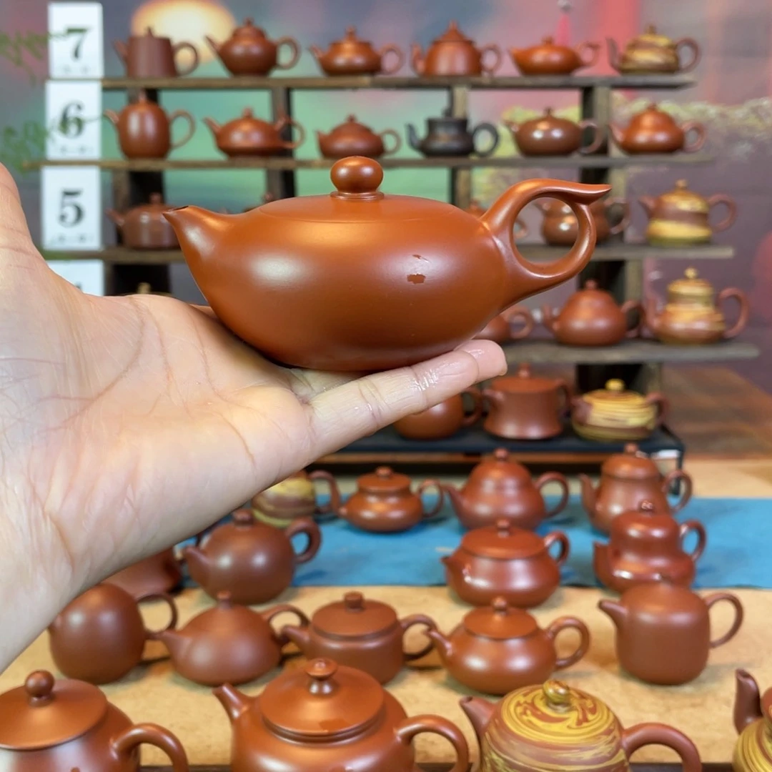 茶壶紫砂約*潮州手工手拉朱泥等明天