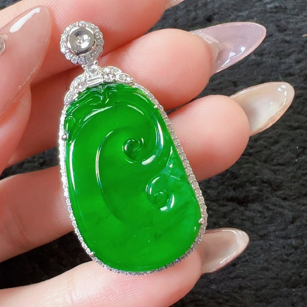 翡翠颈饰18K金镶嵌【福利款】签收后24小时鉴赏期