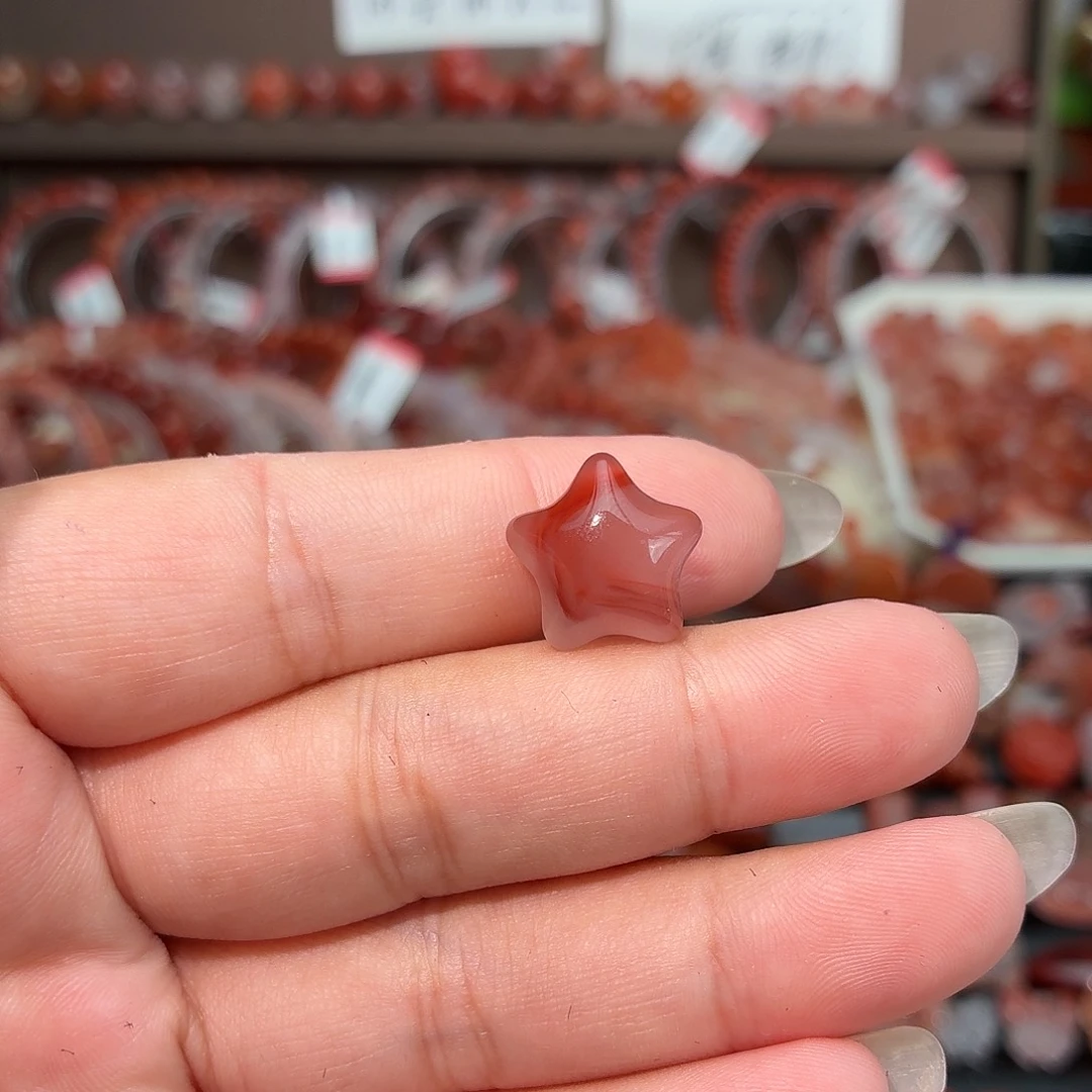 南红玛瑙未镶嵌颈饰星星