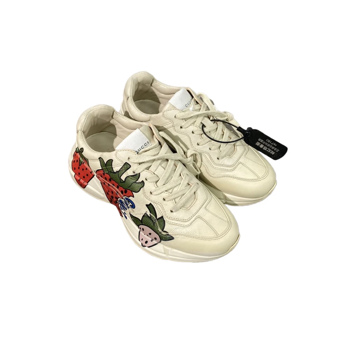 95新 GUCCI/古驰 36码 GUCCI/古驰 草莓老爹鞋 95新 re7180