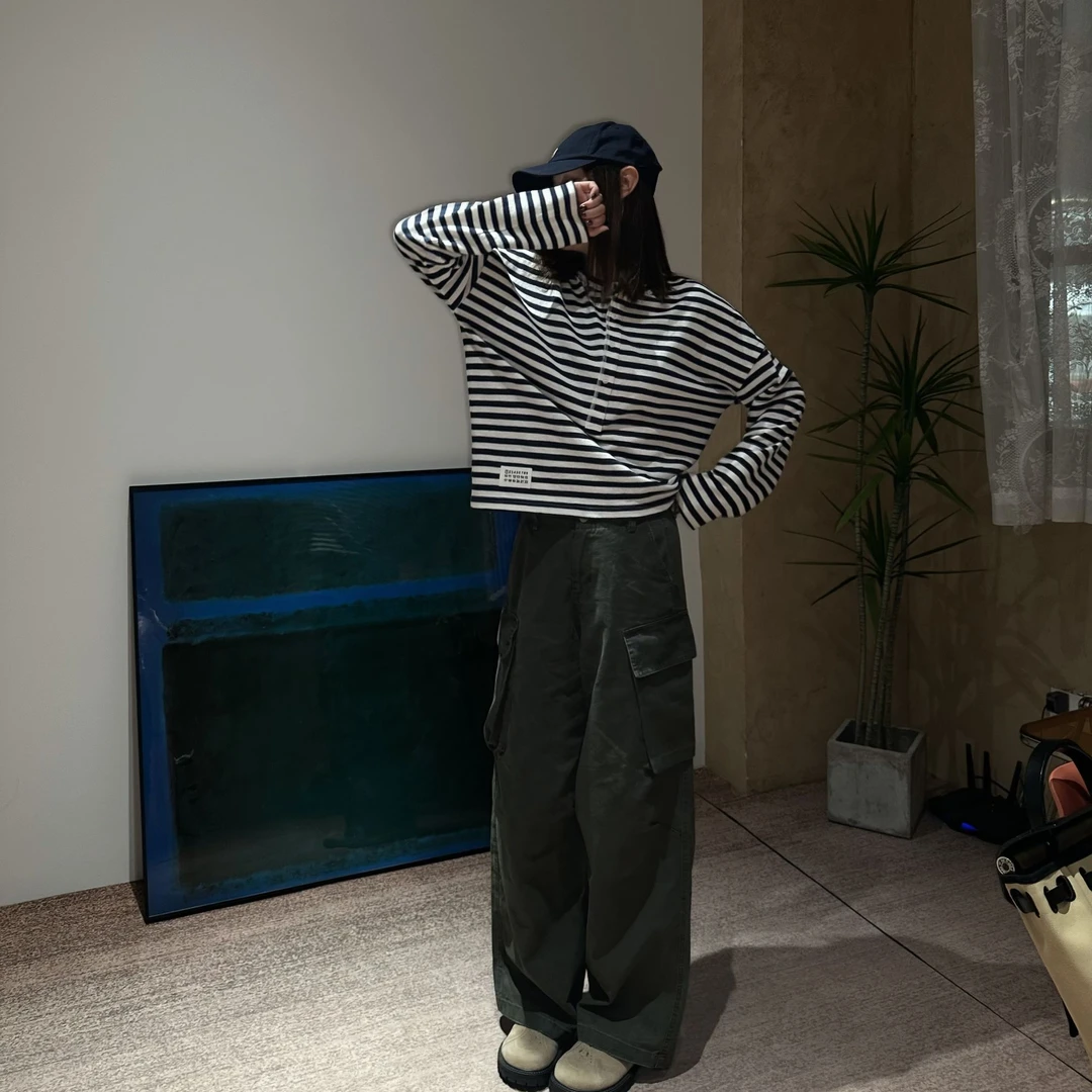 【美式做旧长裤】FCKZ58230显瘦直筒水洗做旧新款美式休闲长裤