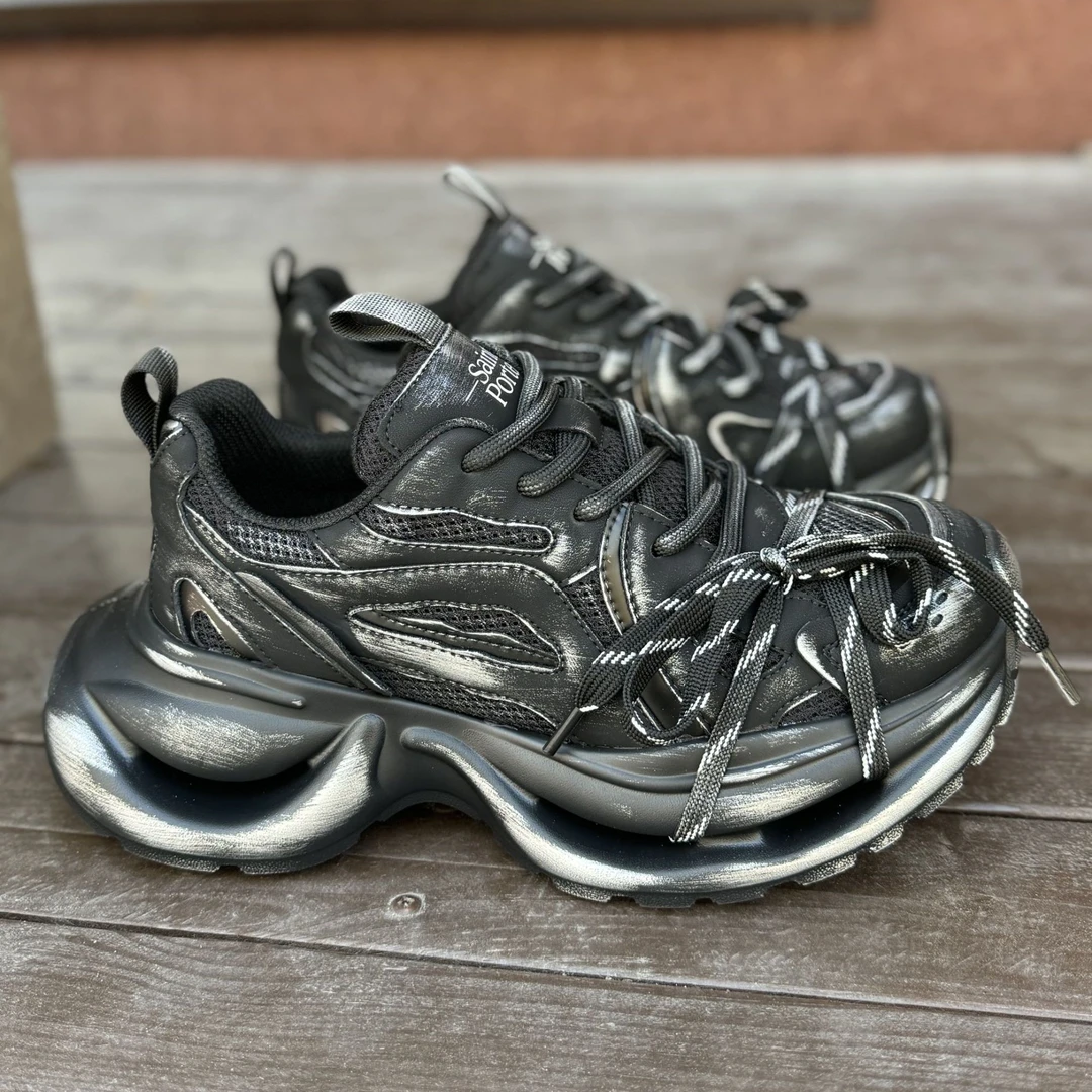 老爹鞋网面透气厚底春季ins鞋子休闲鞋网红白色鞋