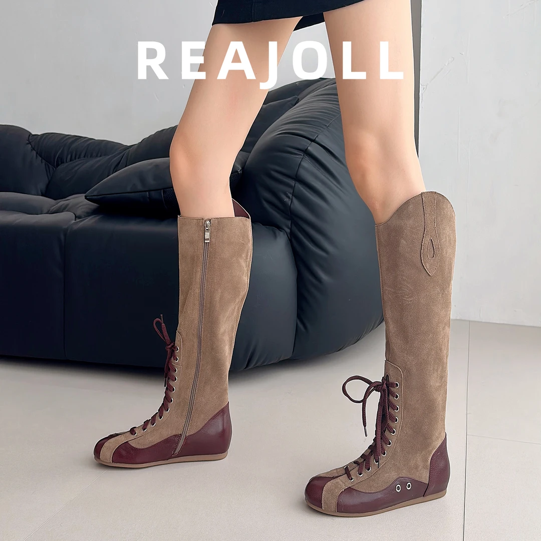 长筒靴子女2025秋冬新款内增高网红法式不过膝网红高筒拳击长靴女