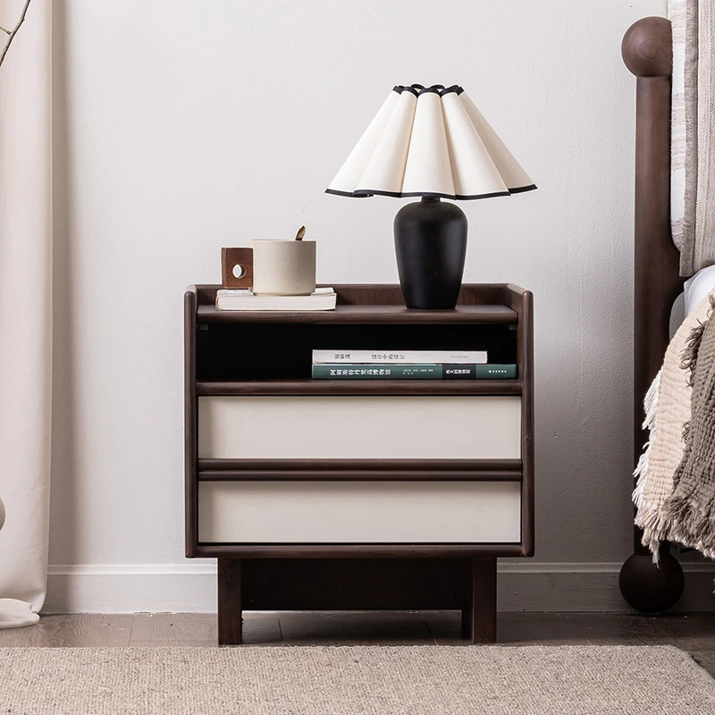 支吾【山影】家用床头柜中古风卧室床边柜创意