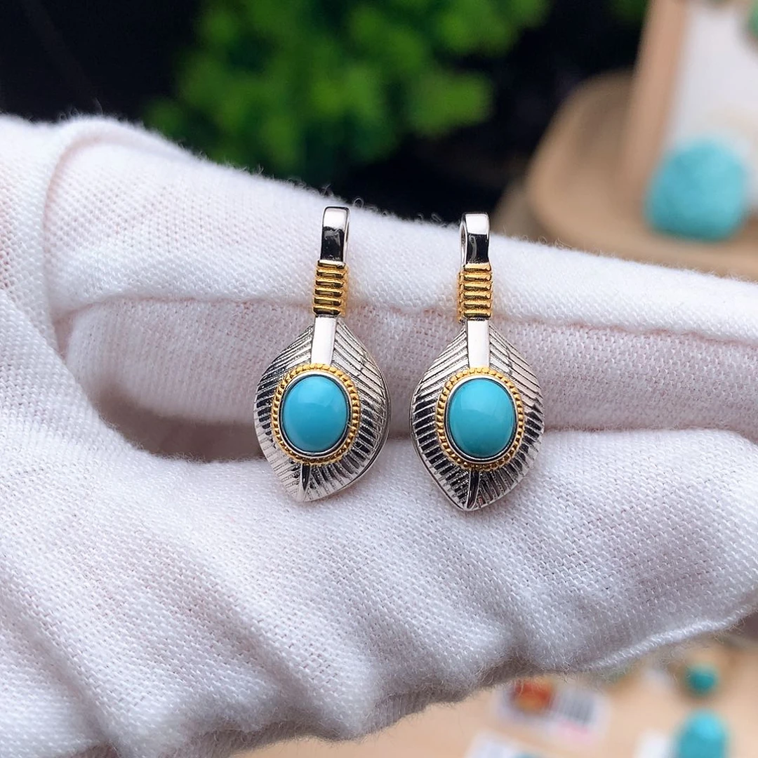 绿松石珠宝奇石银S925镶嵌