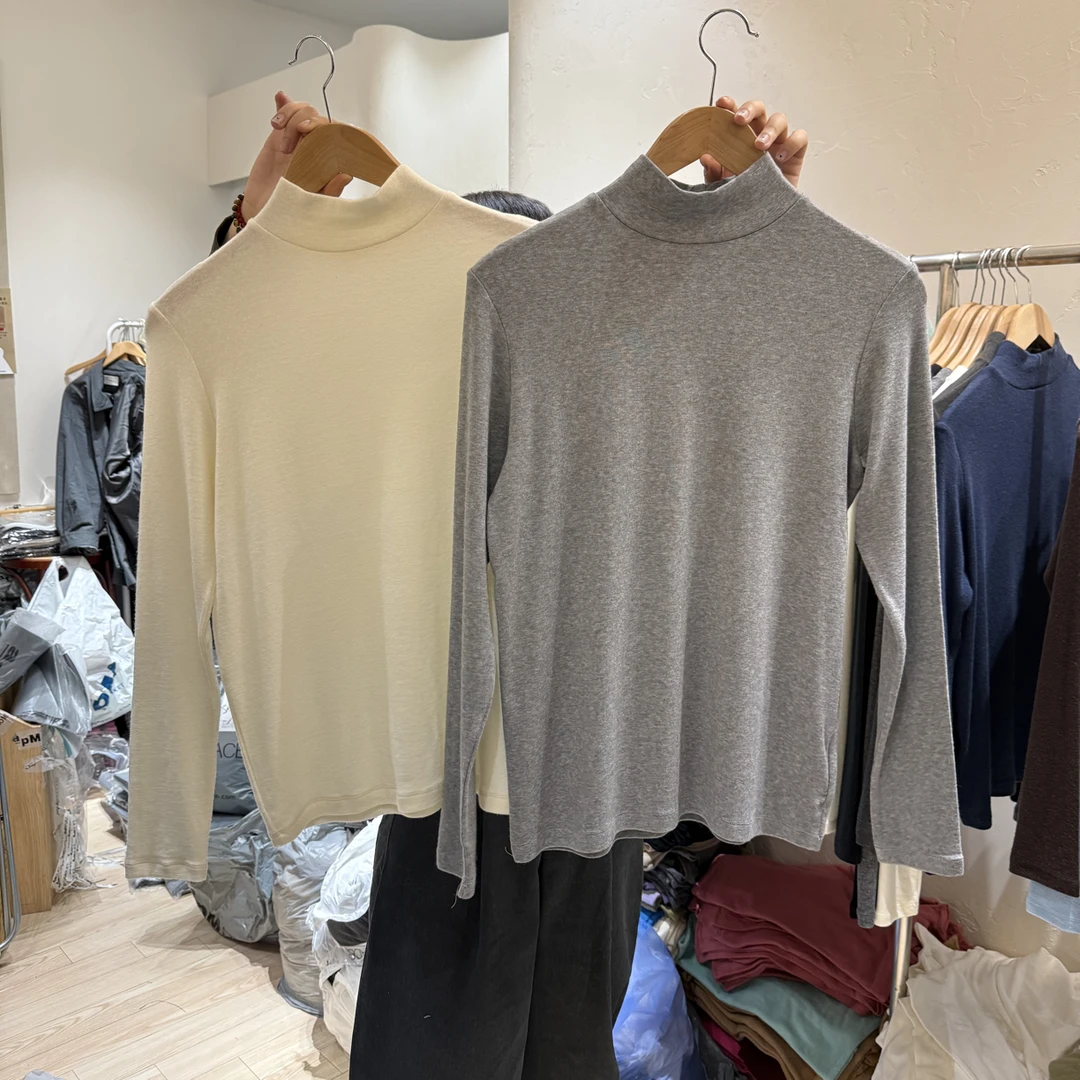 【毛毛家】韩国东大门正品磨毛打底打底衫～No退换～百搭纯色