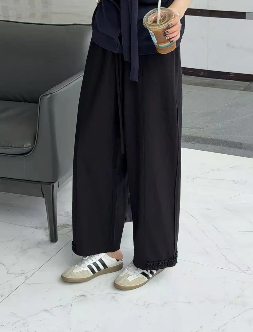 炸款-纯色简约百搭女士韩系显瘦休闲裤25120