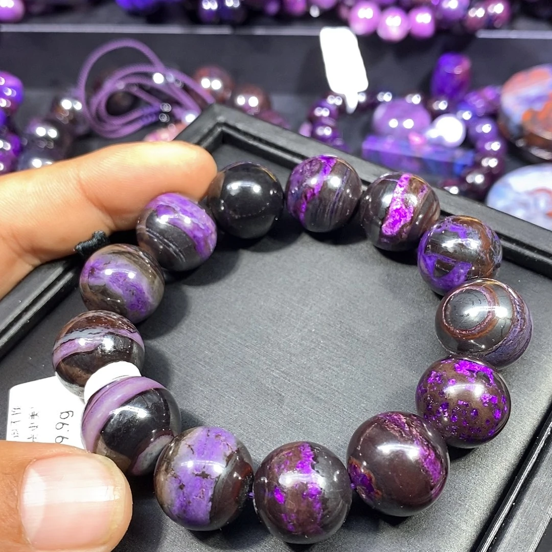 苏纪石（舒俱来）未镶嵌南非舒俱来丝绒圆珠单圈16nm