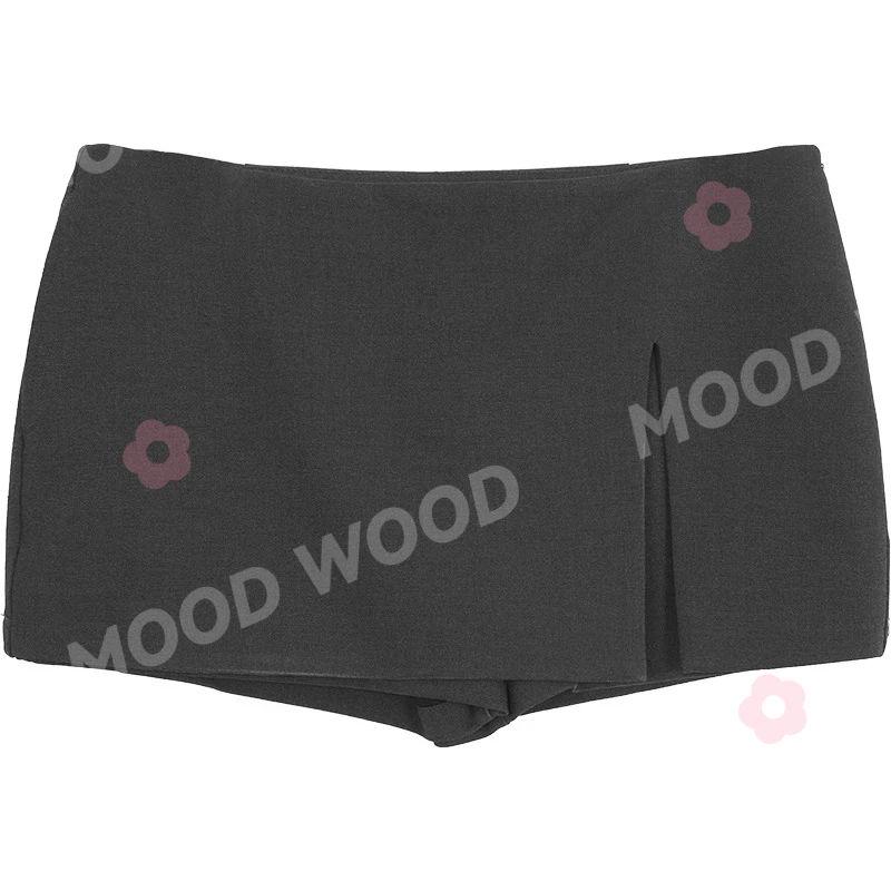 MOOD WOOD璀璨之恋裙裤中低腰春夏A字裙休闲百搭开衩半身裙