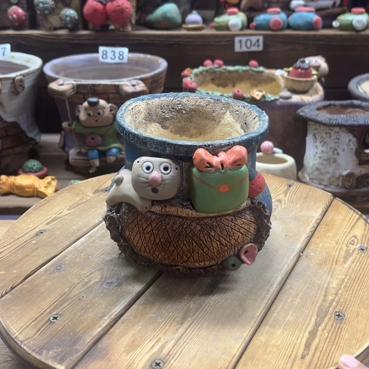 嘻哈多肉花盆百搭