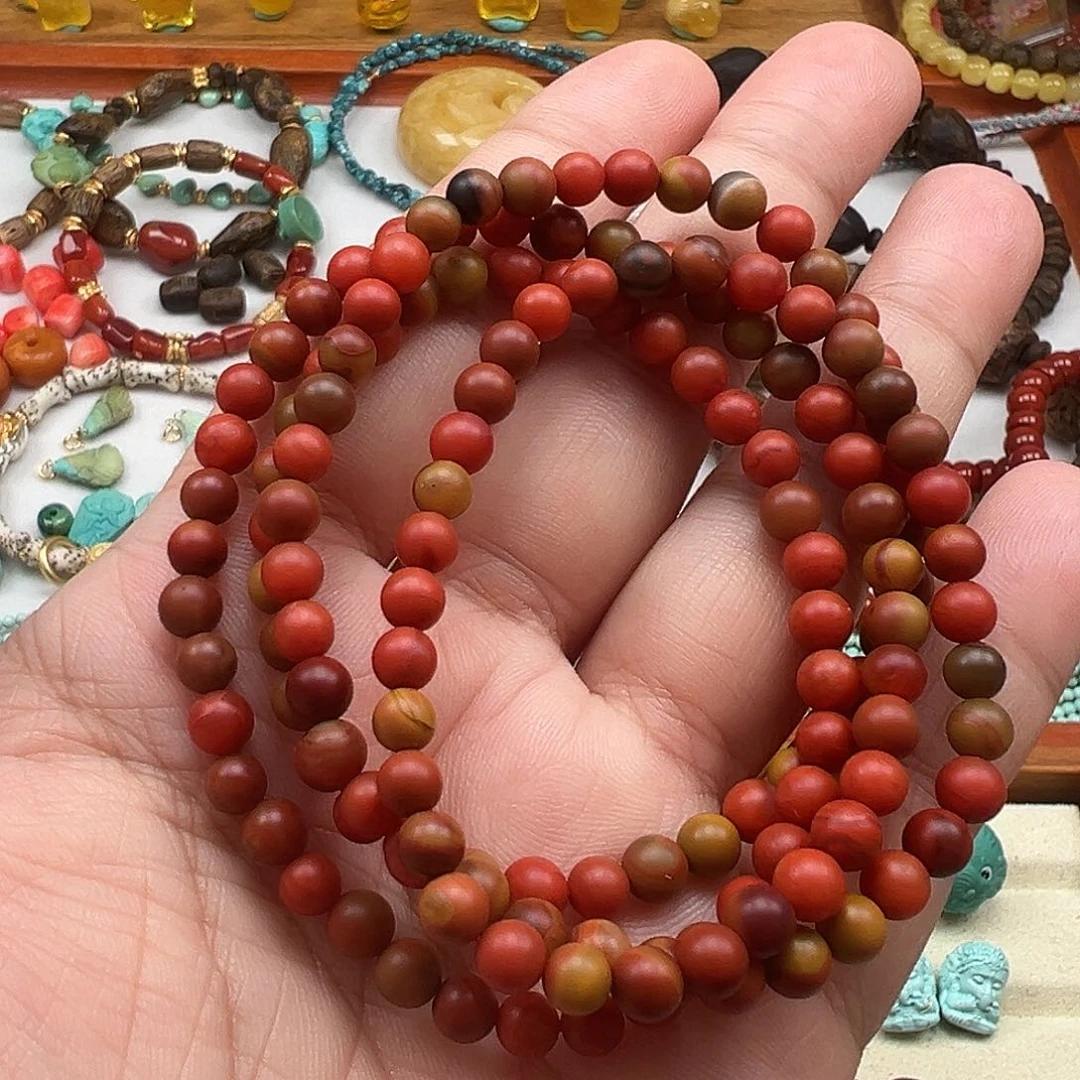 南红玛瑙手串未镶嵌