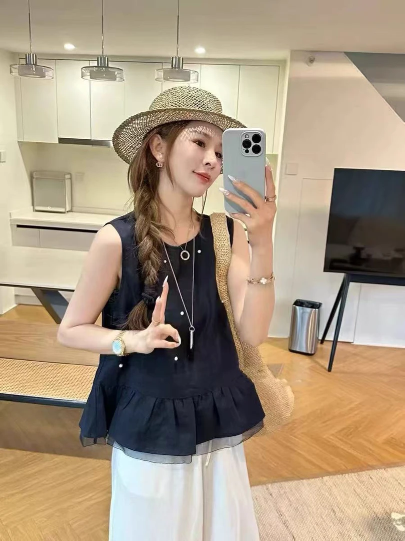 薄荷@01353 韩系重工钉珠上衣 6-10