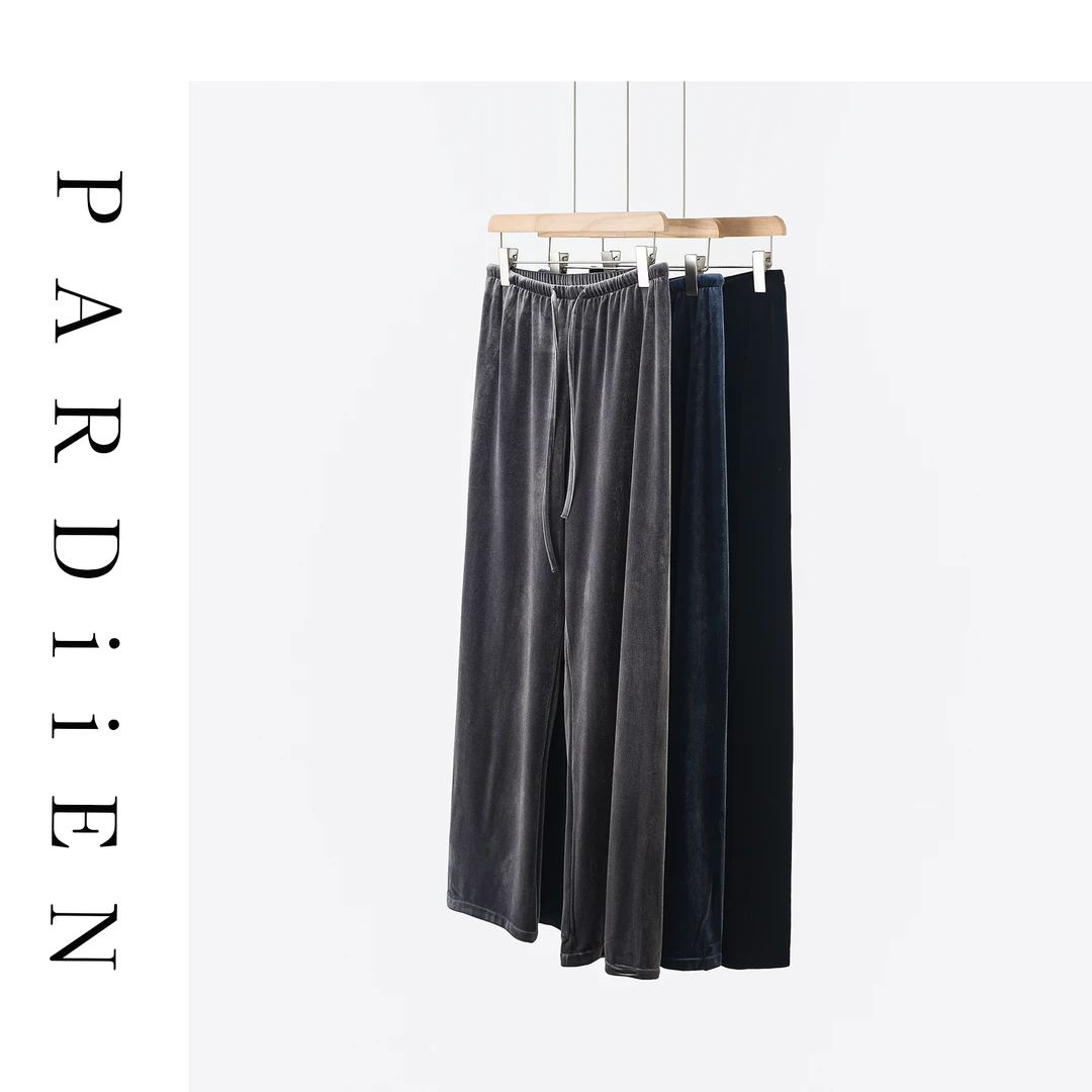 【北总严选】帕迪恩抽绳松紧腰丝绒空气裤休闲裤25PD-192678