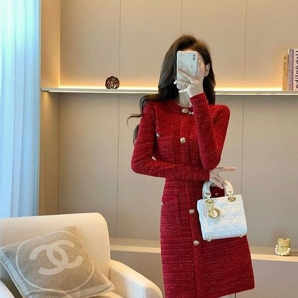 敬酒服新娘红色平时可穿高级感秋冬结婚小个子订婚礼服女2025新款