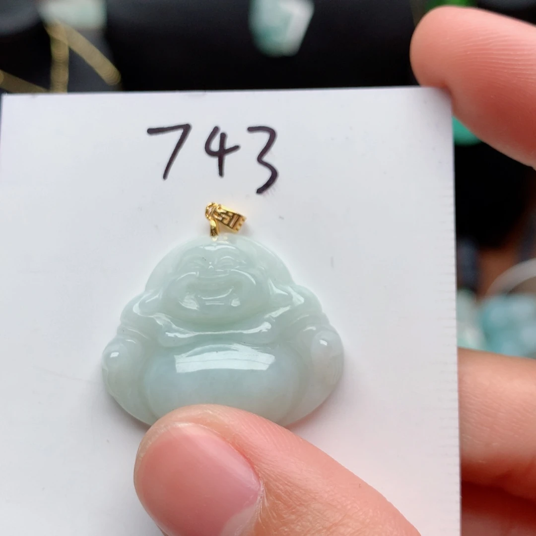 翡翠颈饰银S925镀金镶嵌吊坠