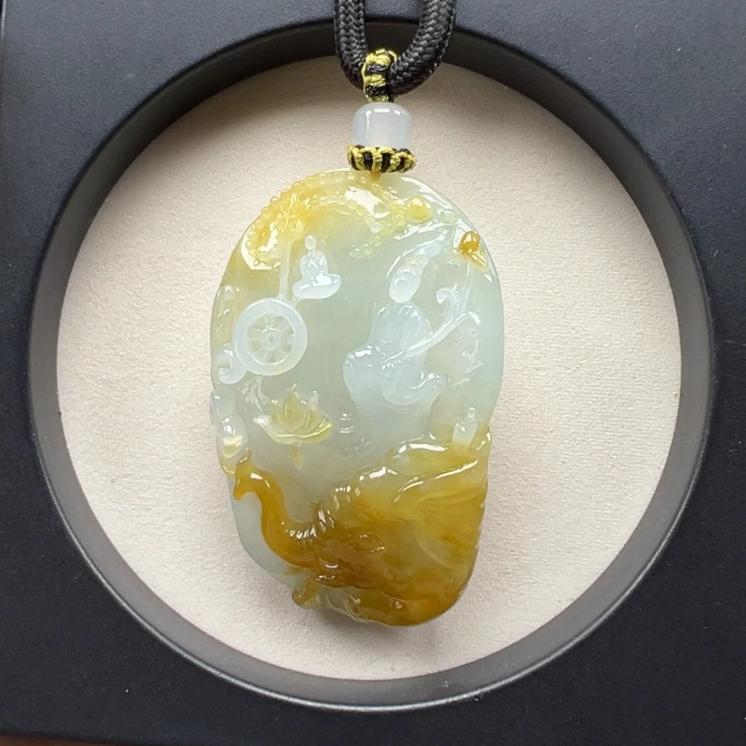 翡翠未镶嵌颈饰普贤