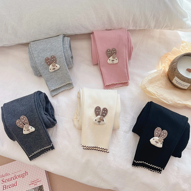 女童秋季新款打底裤卡通时尚休闲裤子可外穿女宝百搭春秋款女宝宝