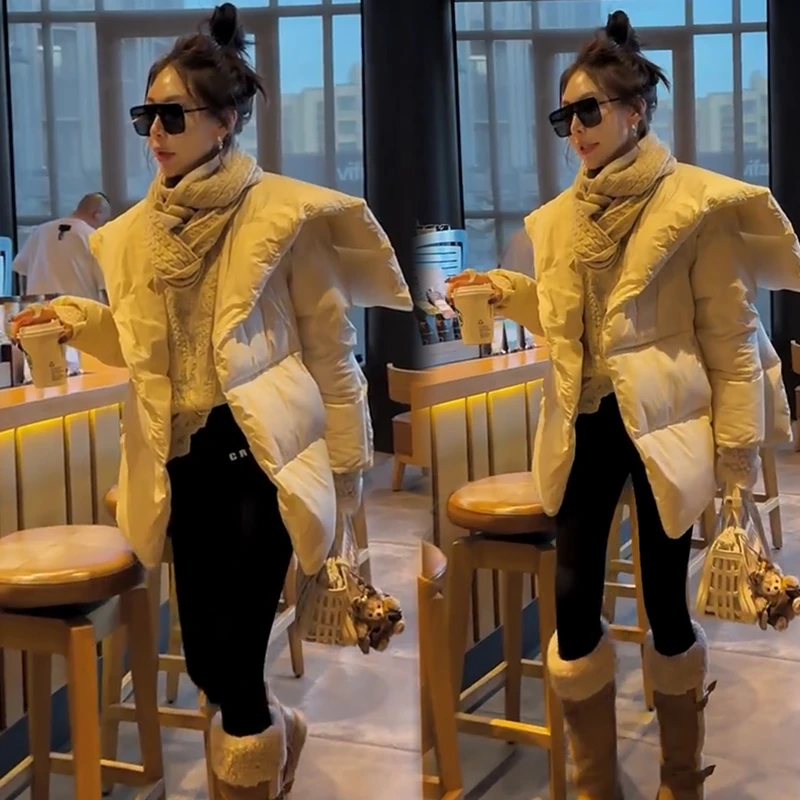 2025秋冬新款时尚显瘦气质网红高档洋气女高级百搭宽松大码棉服潮