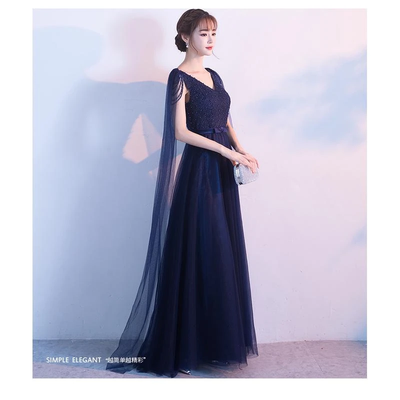 【专柜品质】2021四季新款演出晚礼服裙敬酒服宴会年会合唱团长款