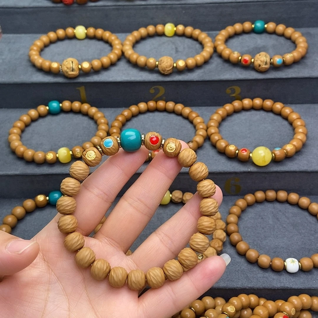 猴头核桃手串猴头核桃手串四标配饰云锦手工9.8