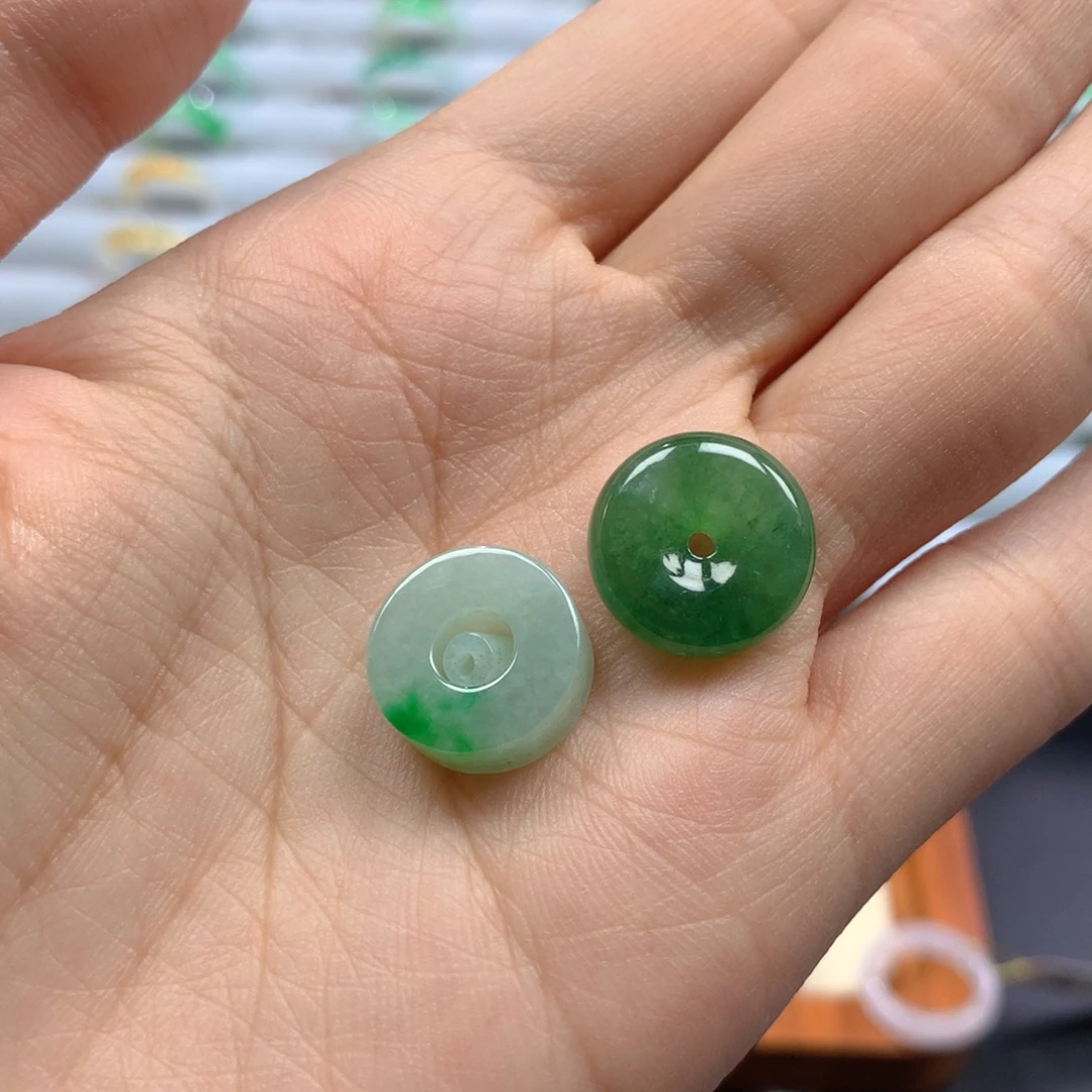 心***成未镶嵌戒指翡翠扣子