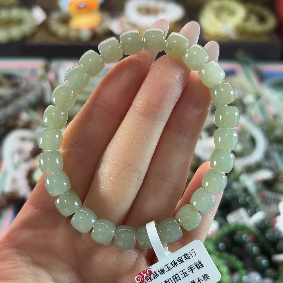 和田玉未镶嵌手链60