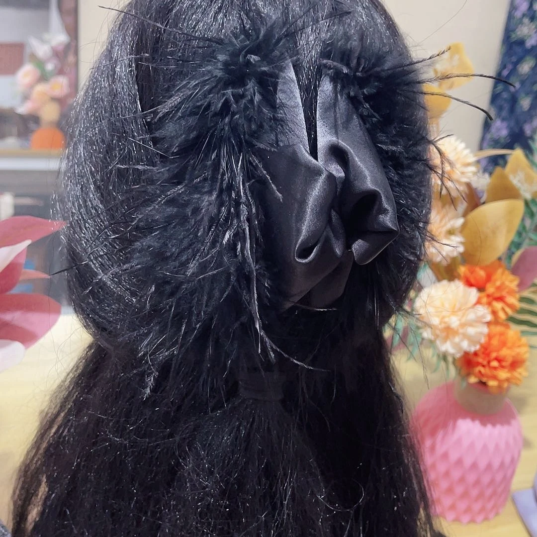 皮质铁合金蝴蝶结发夹