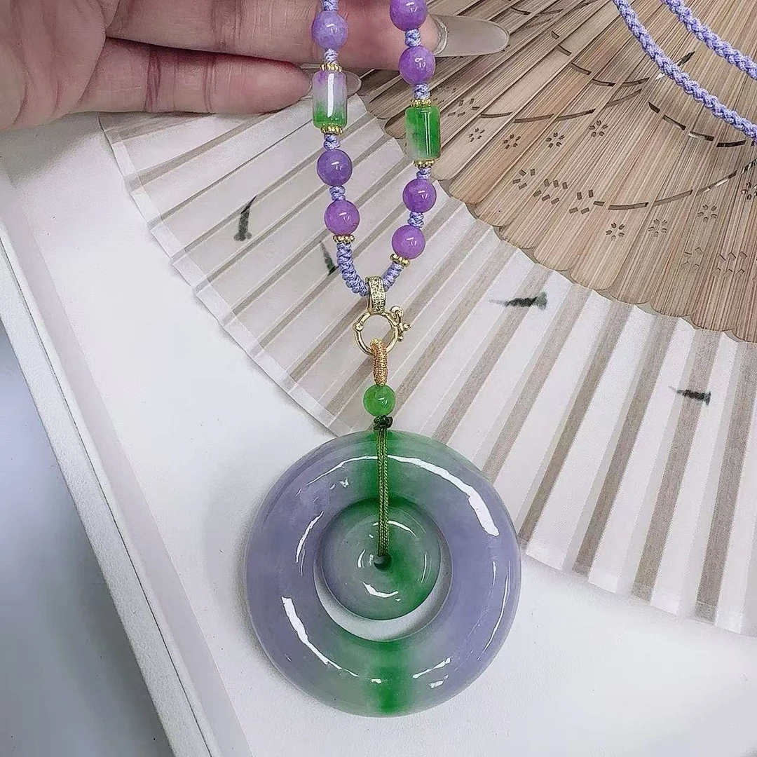 时尚春彩环中面包扣吊坠