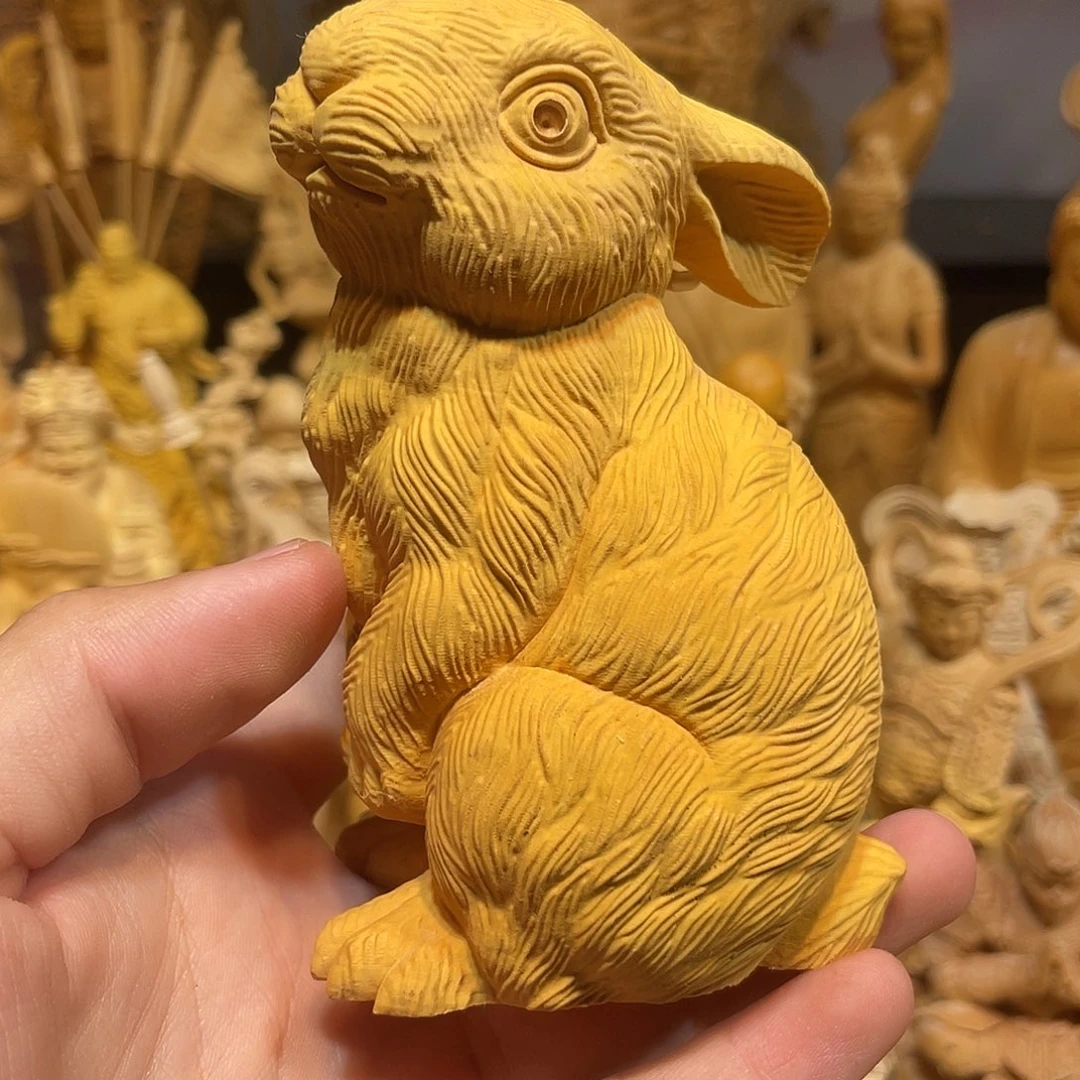 黄杨木小瑕疵大兔子