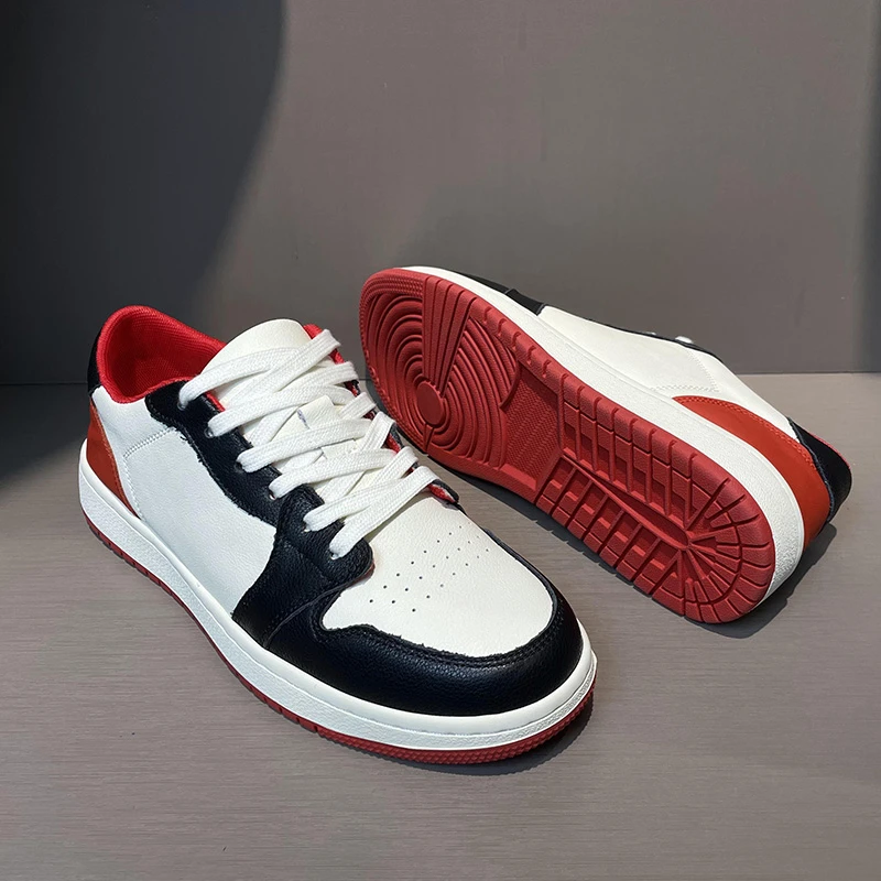 真皮板鞋男款2025新款爆款空军百搭潮鞋男头层牛皮休闲男士鞋春夏