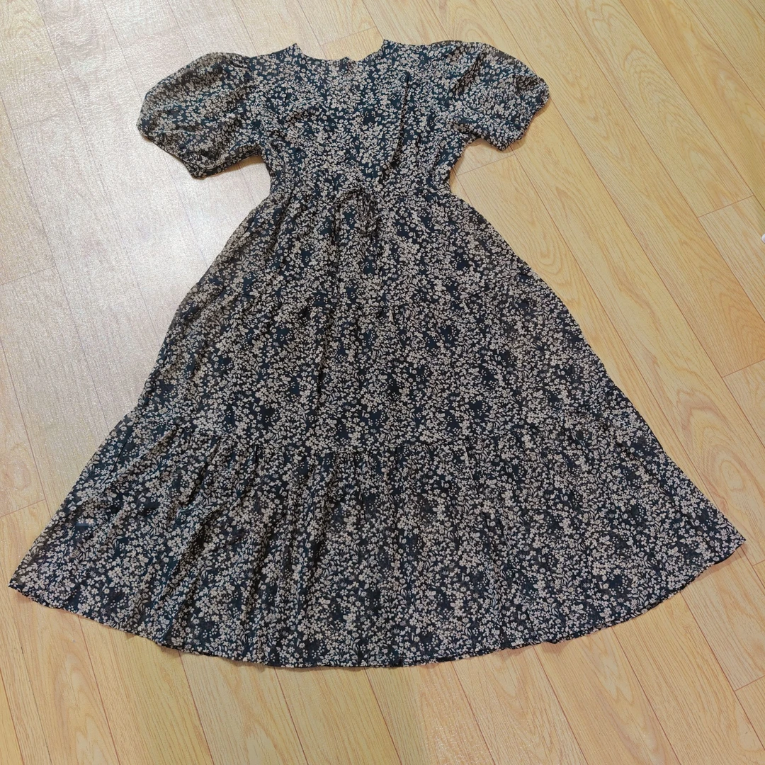 韩国设计-国内生产宽松型连衣裙