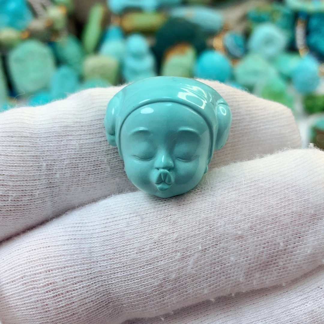 未镶嵌绿松石珠宝半成品