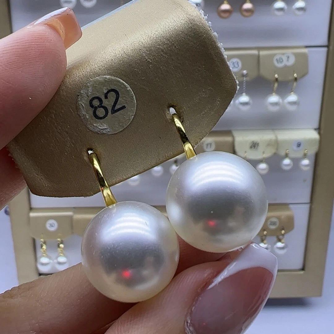 银S925镶嵌耳饰淡水珍珠