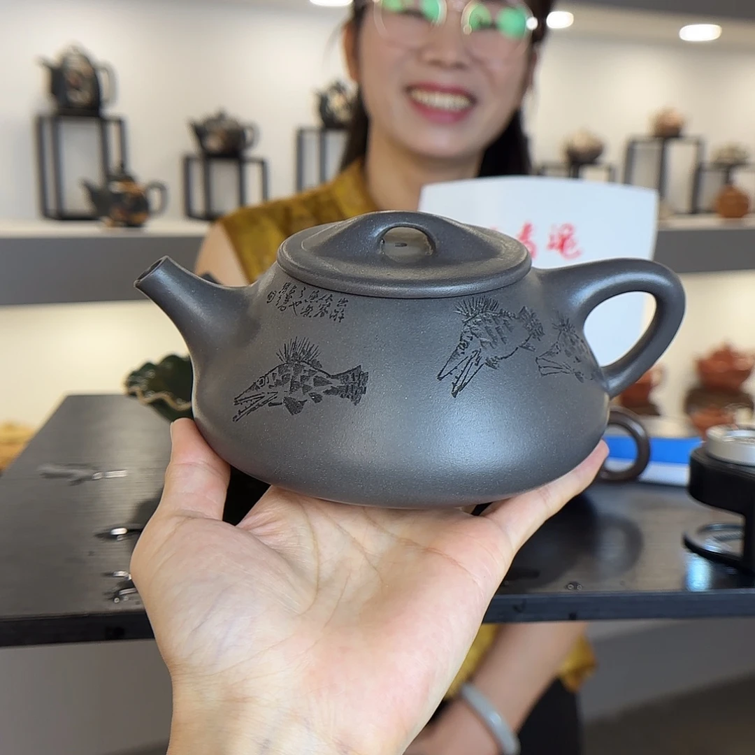 茶壶紫砂曹银花老师500cc天青