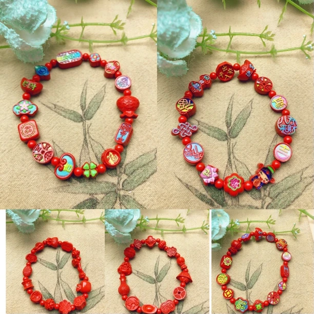 含辰砂工艺品保真朱砂红砂彩绘设计款手串