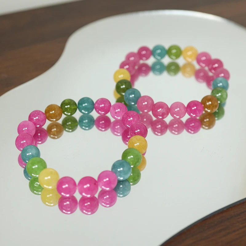 [收藏级]10MM原创彩虹碧玺手链 多样性发一 H2987