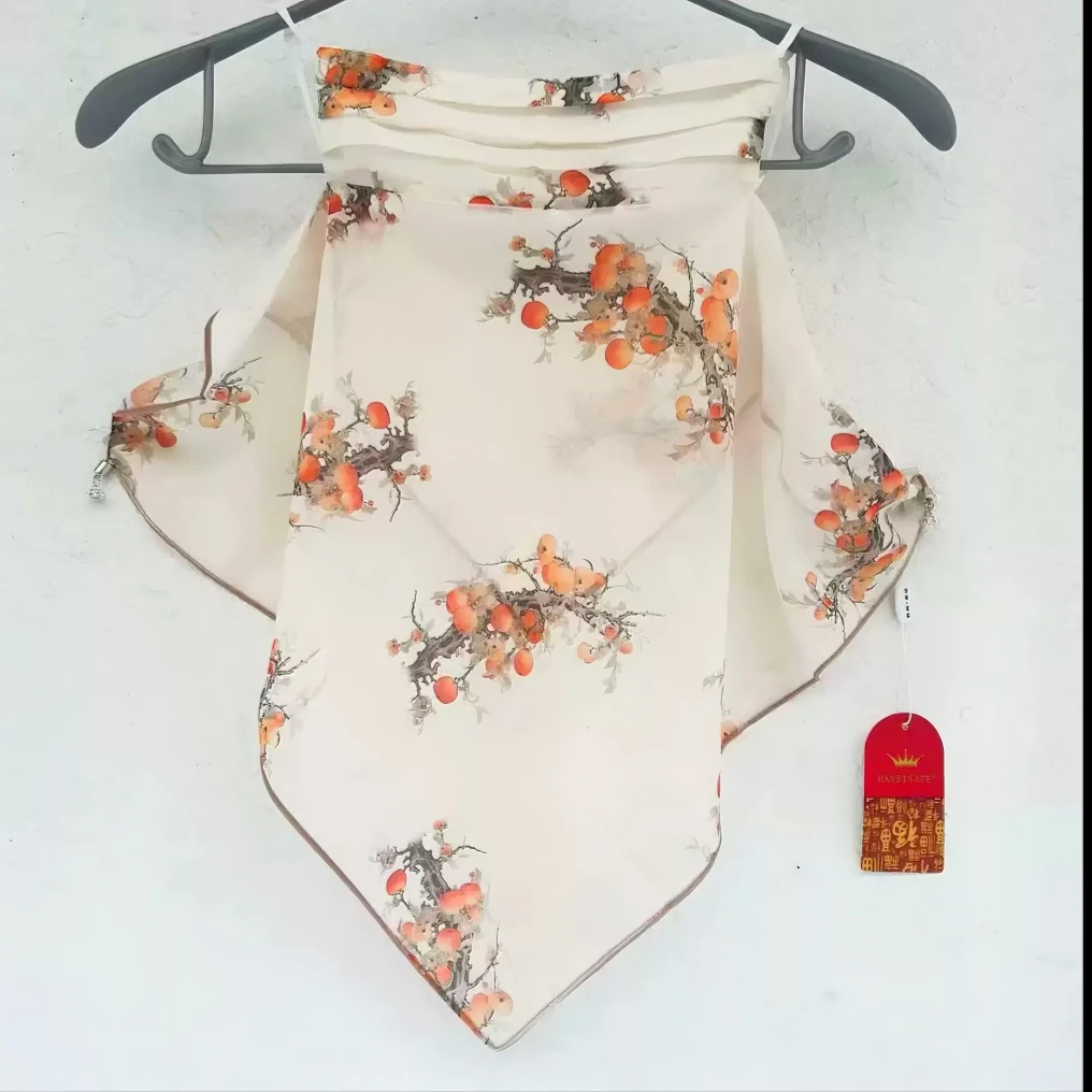 【柿子面纱】透气清爽防晒面罩磁吸扣丝巾显白百搭气质经典