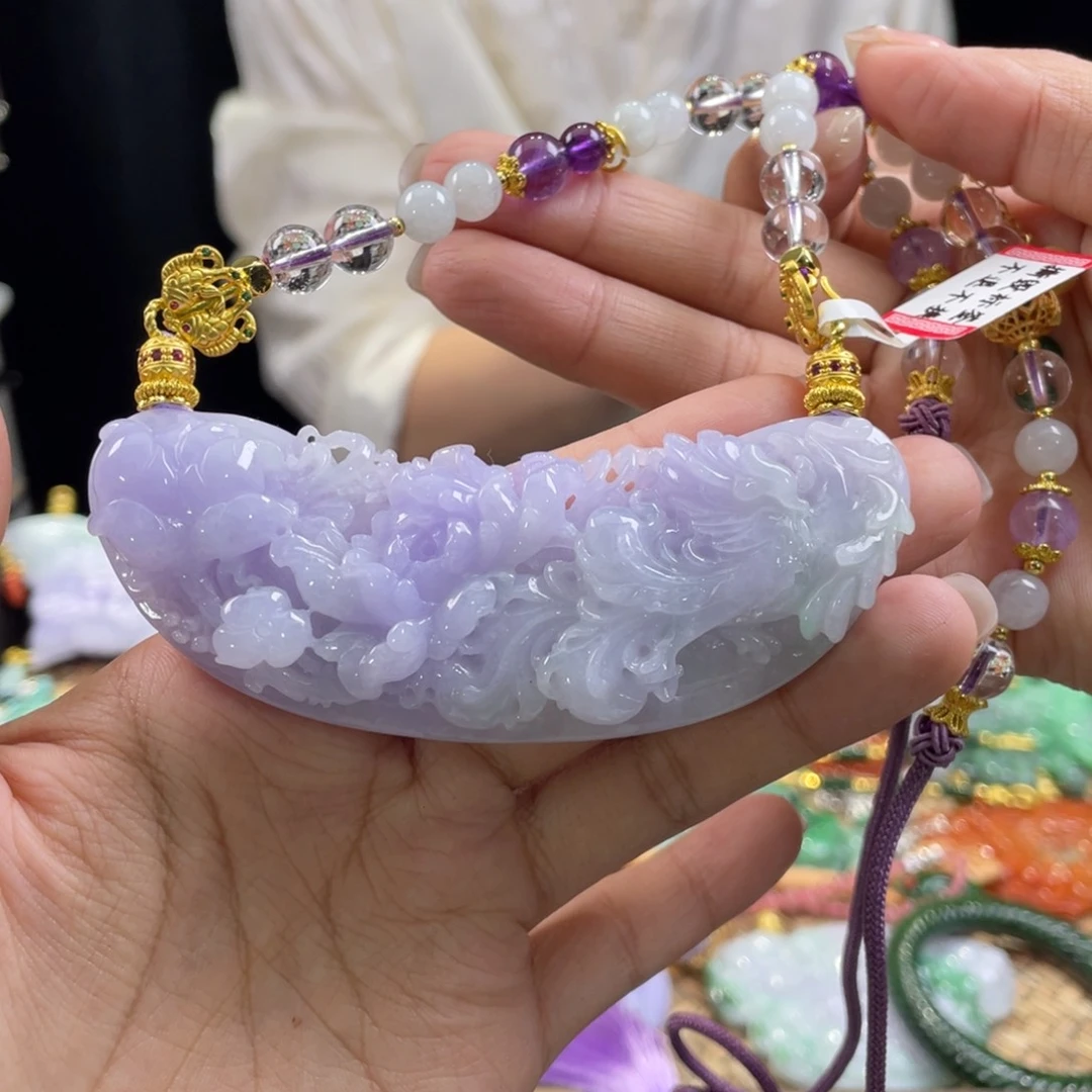 翡翠颈饰未镶嵌代编织