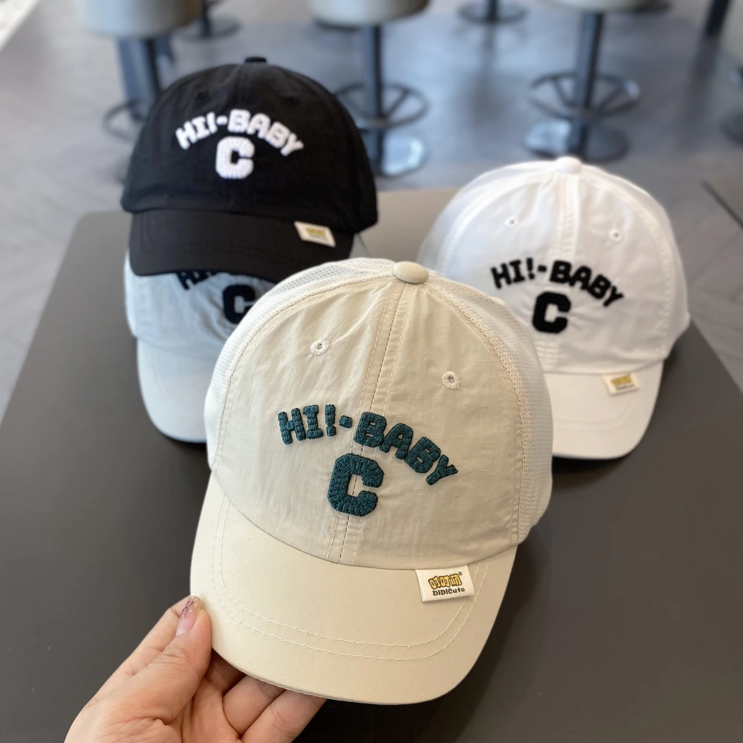 【小布丁】宝宝帽子夏季薄款速干遮阳鸭舌帽男童防晒透气网眼棒球帽