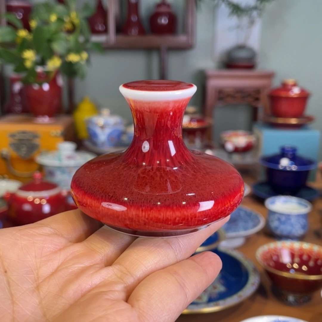 清欢雅玩原矿郎红盖置