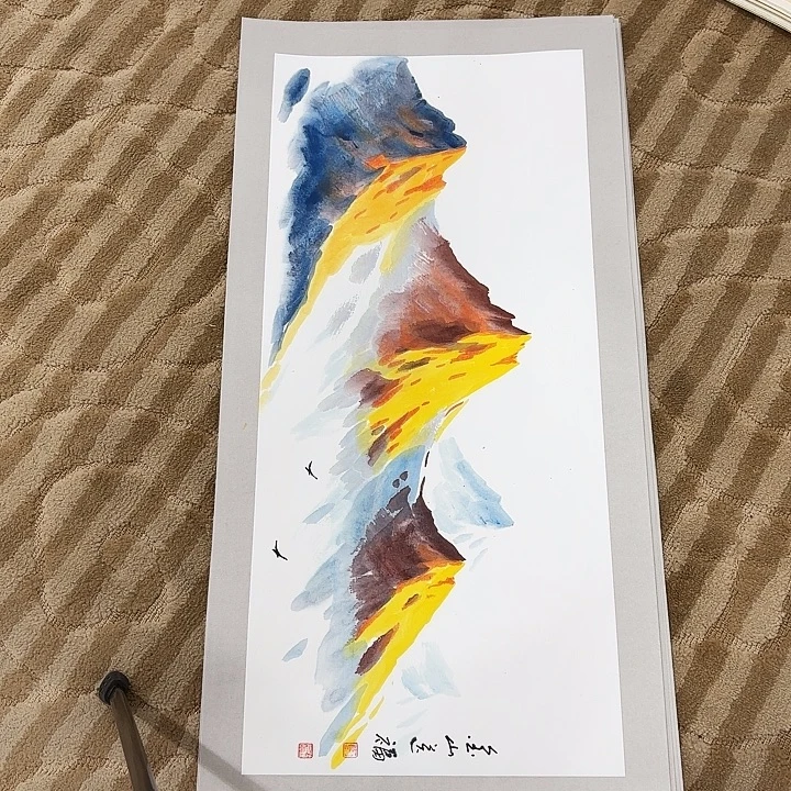 国画花鸟的翅膀和翅膀是一样长的