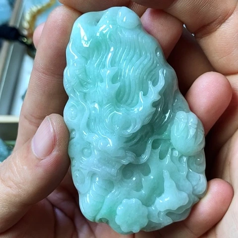 颈饰未镶嵌翡翠福豆豆珠宝翡翠颈饰