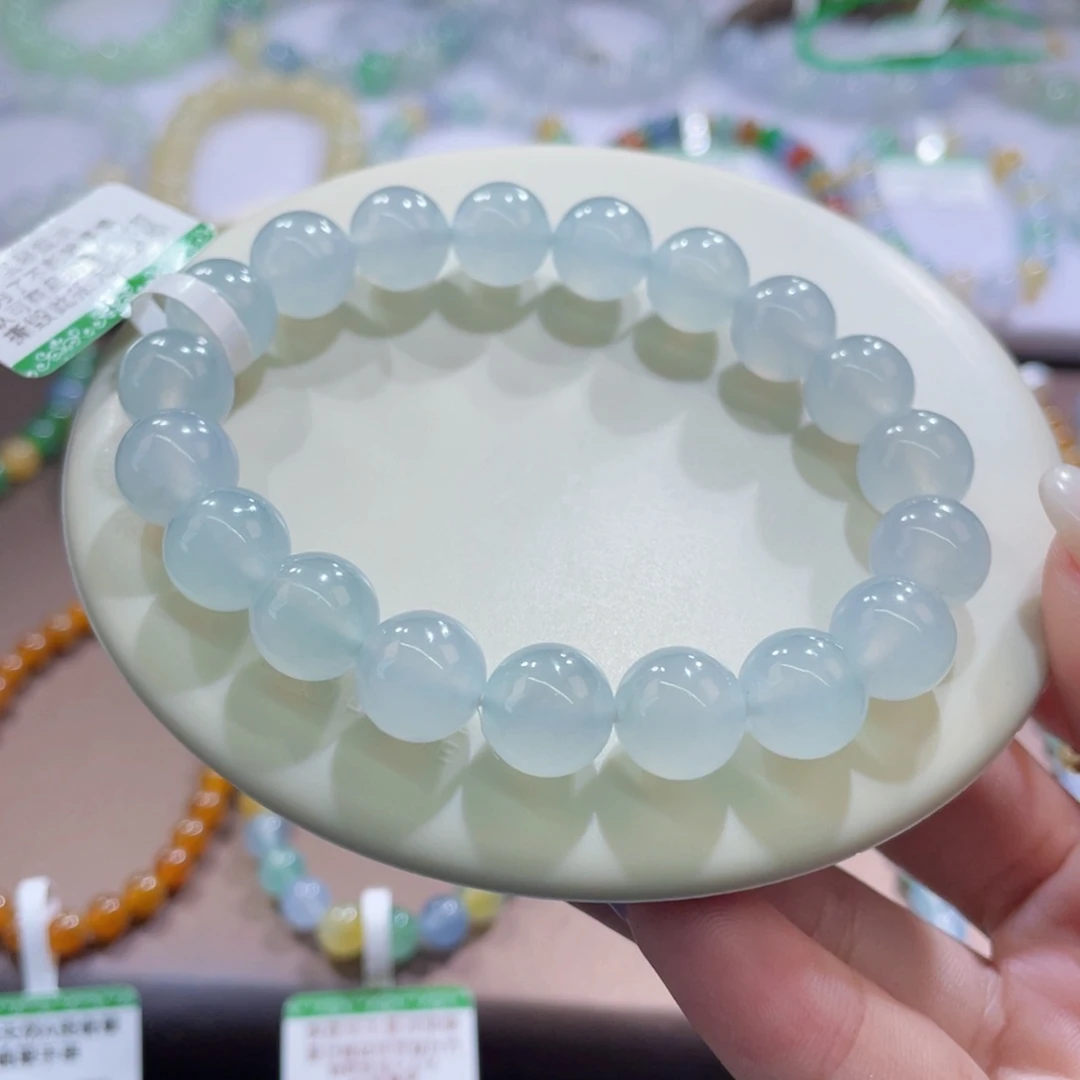 未镶嵌手链翡翠天空蓝卡10