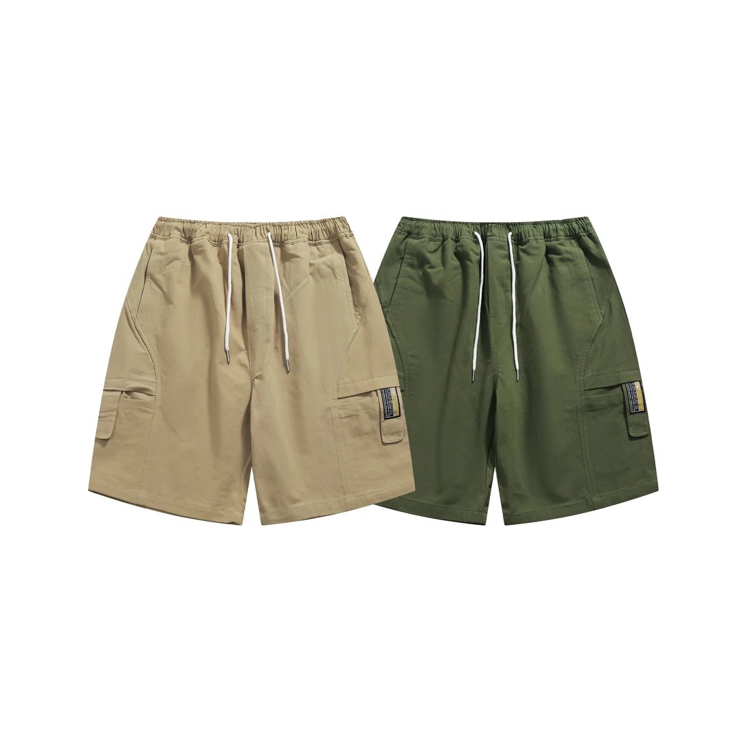 日系复古工装短裤夏季休闲五分裤宽松百搭中裤休闲裤-5231