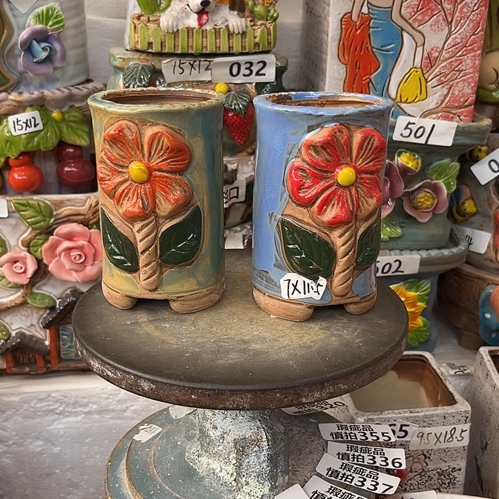 粗陶材质多肉花盆