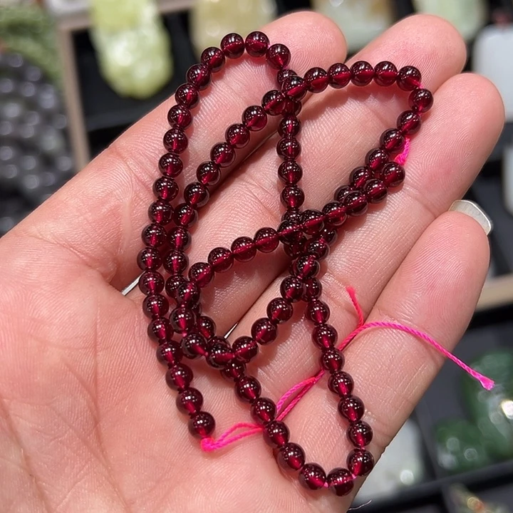 石榴石未镶嵌手串
