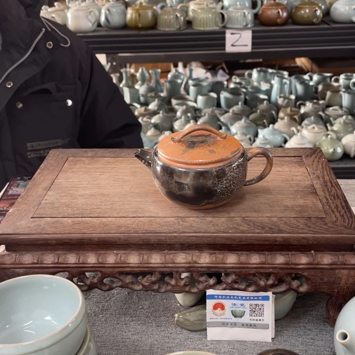 摆件柴烧小汉瓦壶